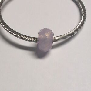 Purple Glittery Charm for Pandora‎ Style Bracelet